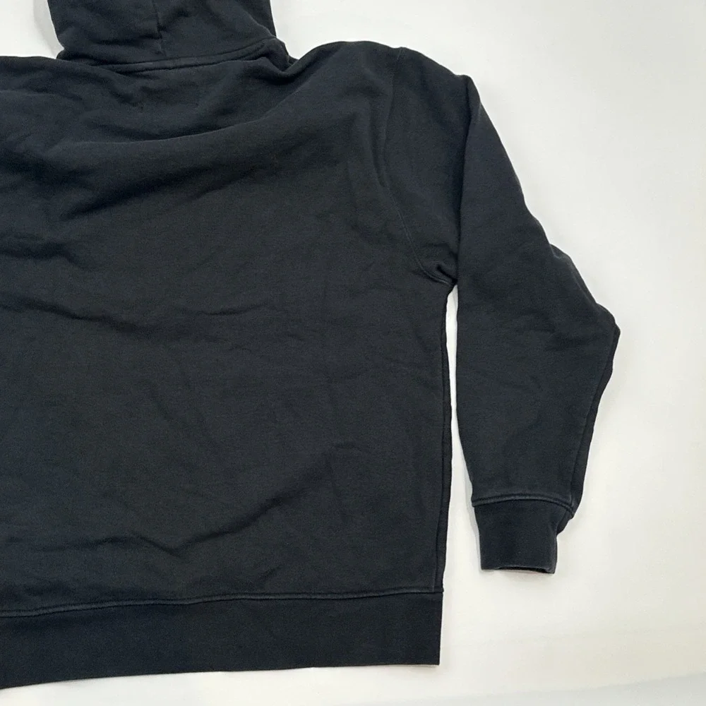VTG Jordan Flight Hoodie Mens L Pullover Fleece Black EUC Center Chest Logo Fade